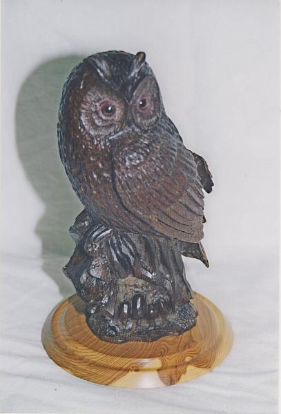 Owl.jpg - "Owl" - by Colin Etherington Bubinga - 12" by 5"